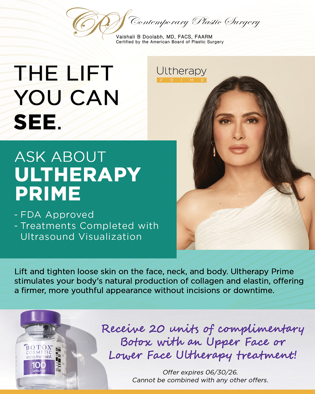 June promotions at Contemporary Plastic Surgery